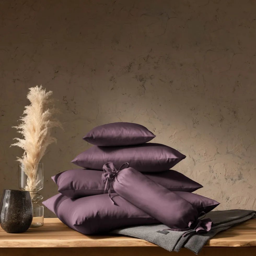 Kissenbezug Satin | aubergine