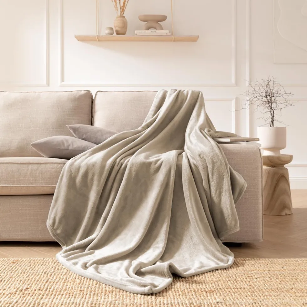 Kuscheldecke Polarflausch | elfenbein