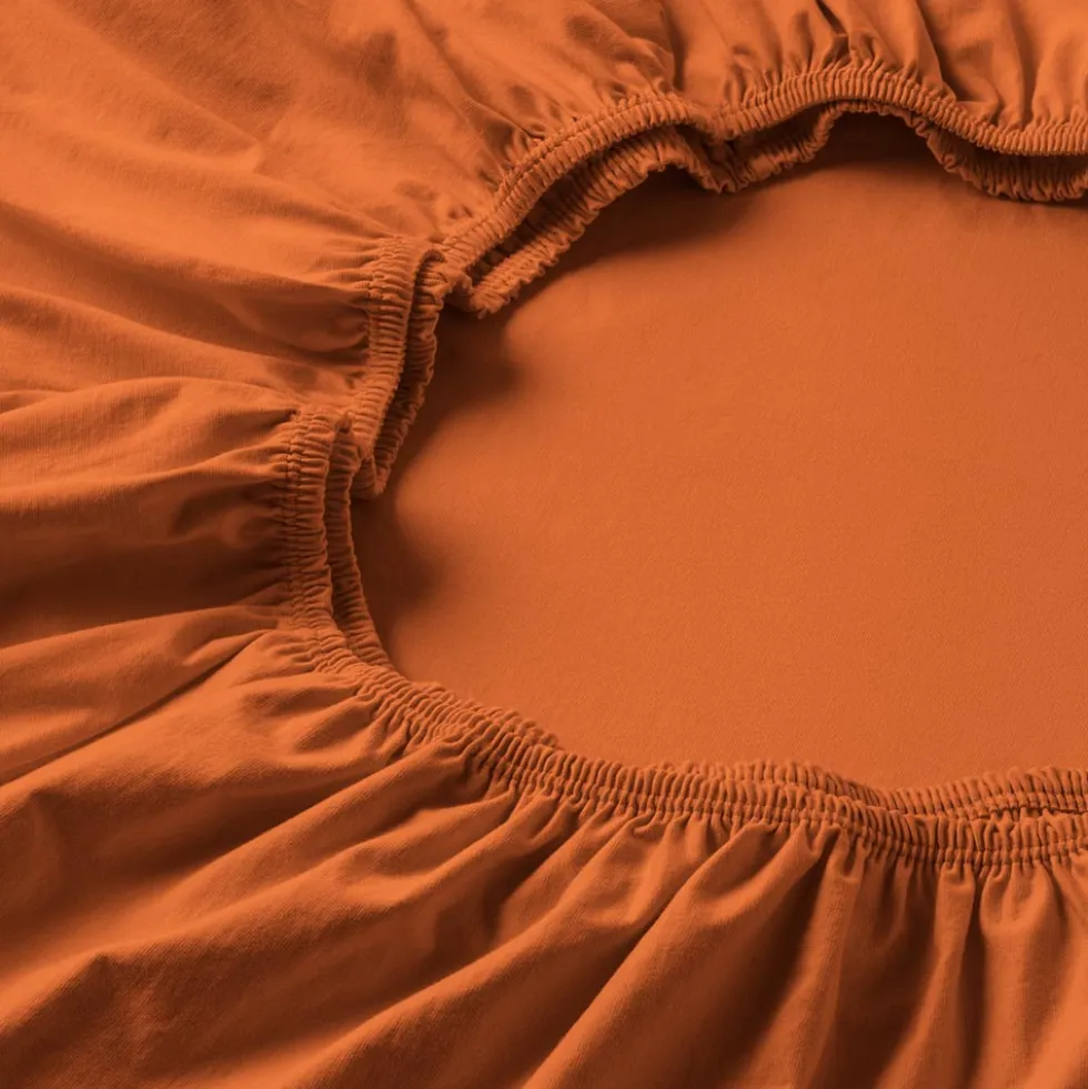 Spannbetttuch Jersey-Stretch | terracotta
