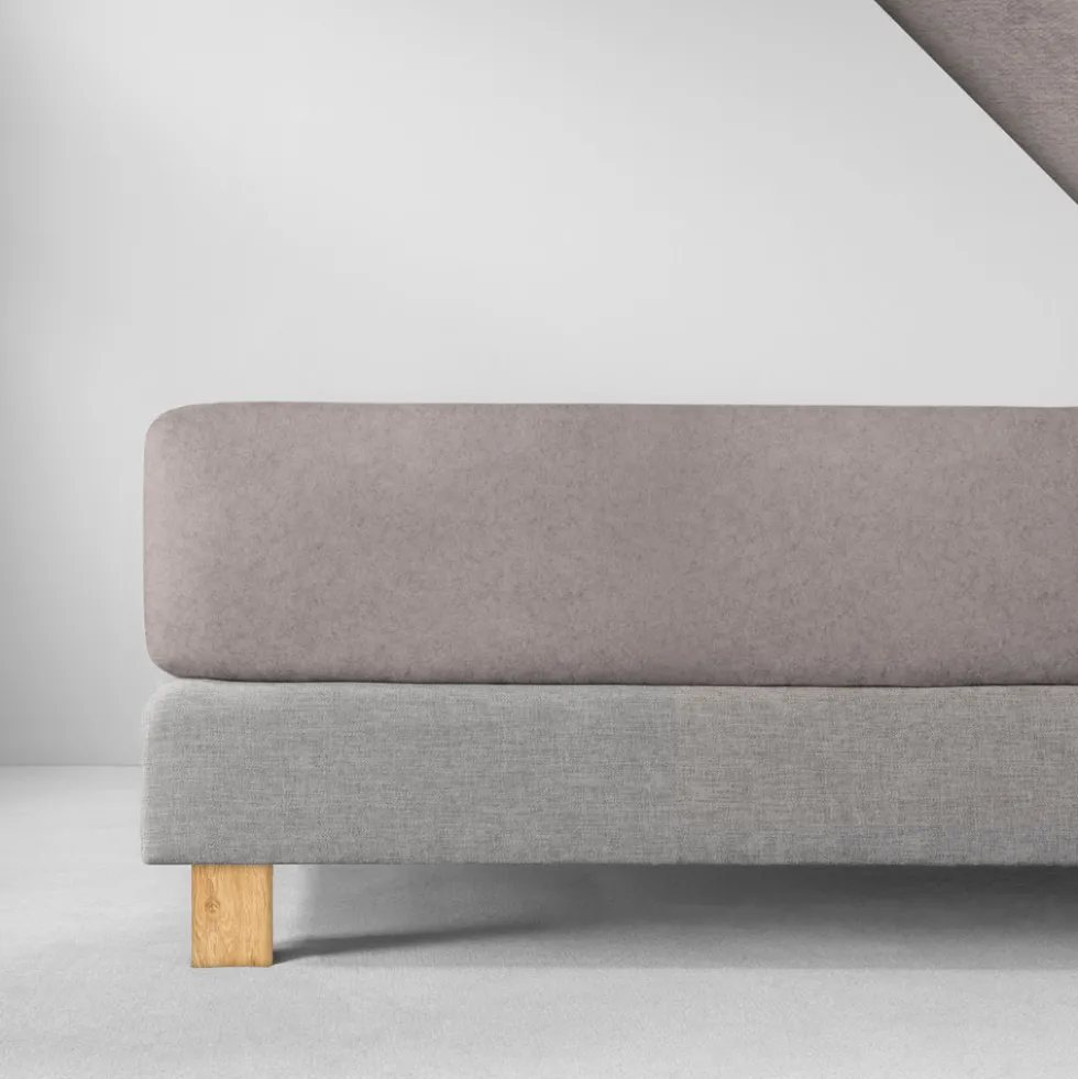 Spannbetttuch Samt-Velours | kiesel