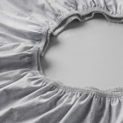 Spannbetttuch Samt-Velours | platin