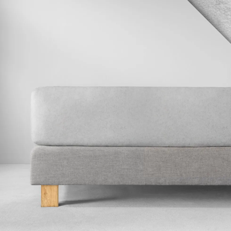 Spannbetttuch Samt-Velours | platin