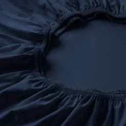 Spannbetttuch Samt-Velours | saphir