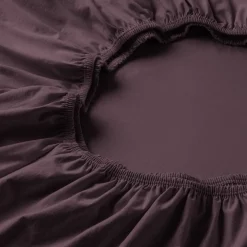 Spannbetttuch Zwirnjersey | aubergine