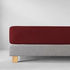 Spannbetttuch Zwirnjersey | burgund