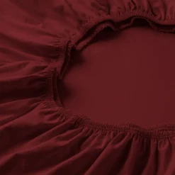Spannbetttuch Zwirnjersey | burgund
