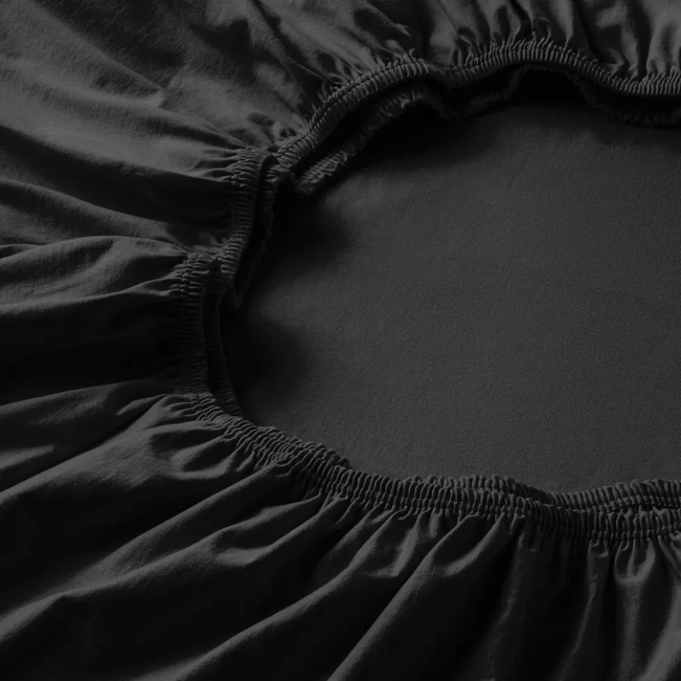 Spannbetttuch Zwirnjersey | schwarz